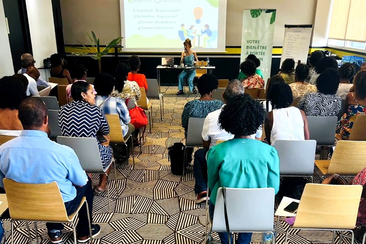Formation professionnelle animée par Maud Joubert dans une salle en Martinique